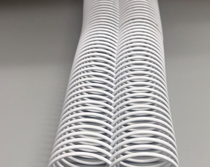 1 Piece of 1+3/4" x12" #4 White Plastic, Replacement Coil, Bookbinding Coil, Coil Binding