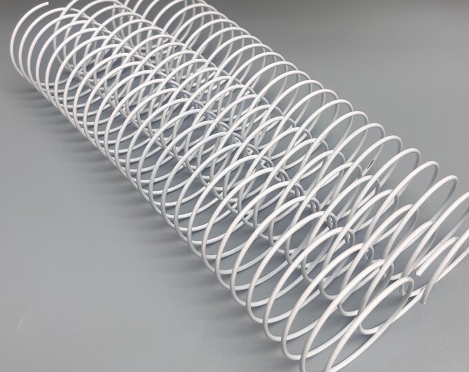 1 Piece of 2" x10" #2.5 White Wire Spiral Coil, Replacement Coil, Bookbinding Coil, Coil Binding