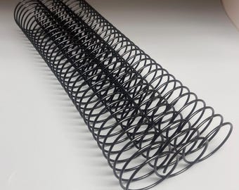 1 Piece of 45mm x12" #2.5 Black Wire Spiral, Replacement Coil, Bookbinding Coil, Coil Binding