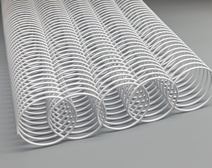 1 piece of 1+1/2" x12" #4 White Wire Spiral Coil, Replacement Coil, Bookbinding Coil, Coil Binding
