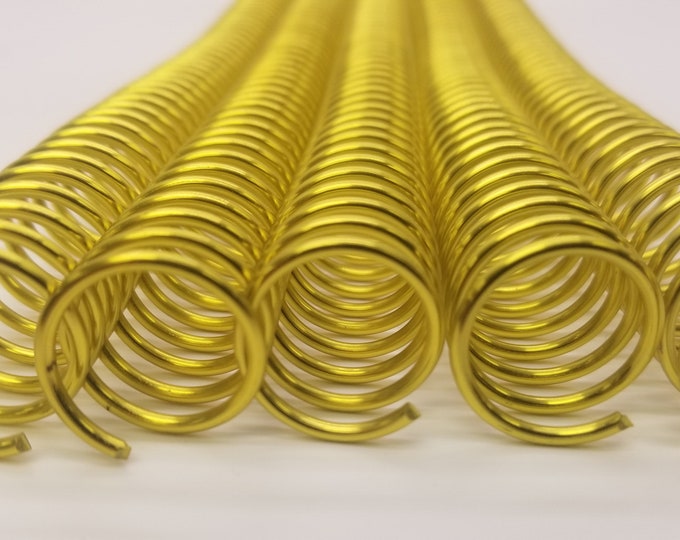 1 piece of 18mm x9.5" #4 Sunrise Aluminum Solid Spiral, replacement coil, spiral binding, notebook coil, PEL Solid Spiral