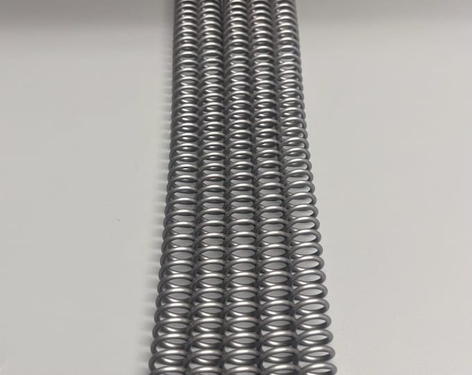 5 Pieces of 7/16" x12" #4 Black Plastic Spiral, Replacement Coil, Bookbinding Coil, Coil Binding