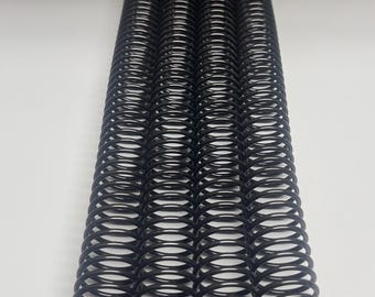 4 Pieces of 7/8" x15" #4 Black Spiral Plastic, Replacement Coil, Bookbinding Coil, Coil Binding