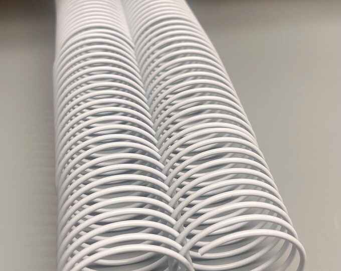 2 Pieces of 1+7/8" x12" #4 White Spiral Plastic, Replacement Coil, Bookbinding Coil, Coil Binding