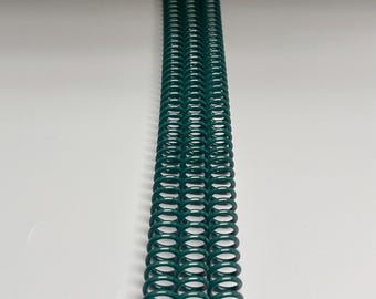 3 Pieces of 3/8" x12" #4 D. Green Plastic Spiral Coil, Replacement Coil, Bookbinding Coil, Coil Binding