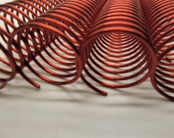 1 piece of 1+1/4" x12" #4 Fire Aluminum Solid Spiral, PEL Solid Spiral, coil Binding, Replacement coil, Spiral Coil, DIY Bookbinding