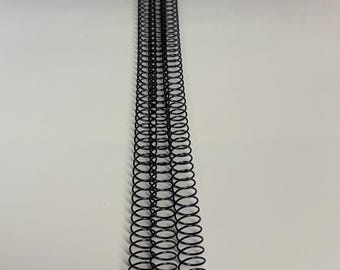 3 pieces of 1/2" x13" #4 Black Wire Spiral Coil, Replacement Coil, Bookbinding Coil, Coil Binding