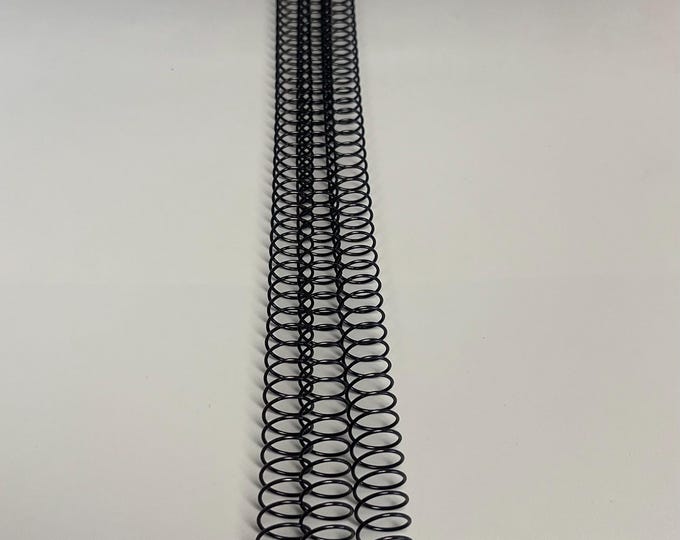 3 pieces of 1/2" x13" #4 Black Wire Spiral Coil, Replacement Coil, Bookbinding Coil, Coil Binding