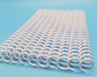5 pieces of 1/4" x12" #4 Plastic Spiral Coil, notebook coil, bookbinding coil, calendar coil, spiral binding