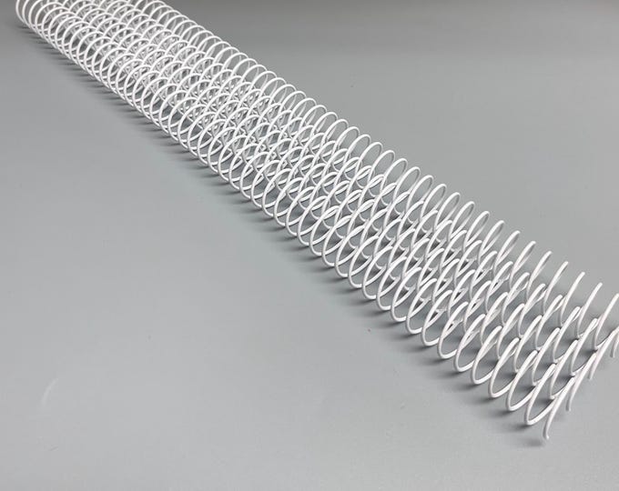 2 Pieces of 5/8" x12" #.2475 White Wire Spiral Coil, Replacement Coil, Bookbinding Coil, Coil Binding