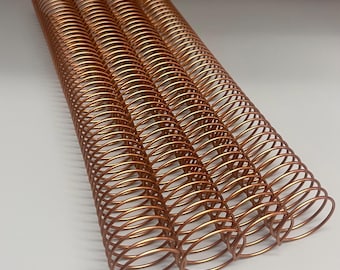 2 pieces of 1+1/4" x12" #4 Bronze Spiral Wire, Replacement Coil, Bookbinding Coil, Coil Binding