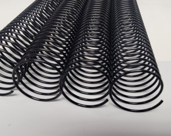 1 piece of 1+1/4" x12" #4 Onyx Solid Spiral Aluminum, Replacement Coil, Bookbinding Coil, Coil Binding