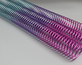 1 Piece of 33mm x12" #4 Passion Rainbow Spiral Aluminum, Rainbow coil, Replacement Coil, Bookbinding Coil, Coil Binding