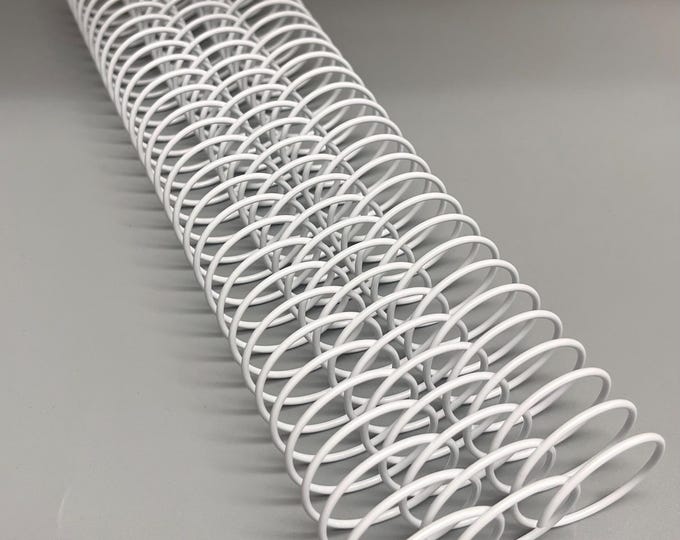 1 Piece of 1+3/8" x12" #2.5 White Spiral Wire, Replacement Coil, Bookbinding Coil, Coil Binding