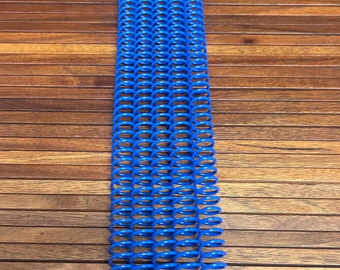 5 Pieces of 7/16" x12" #4 Blue Spiral Plastic Coil, Replacement Coil, Bookbinding Coil, Coil Binding