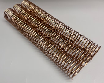 1 Piece of 1+3/8" x9.5 #4 Rust Solid Coil, Replacement Coil, Bookbinding Coil, Coil Binding