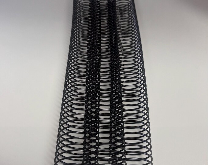 1 Piece of 1+1/2" x12" #4 Black Wire Spiral Coil, Replacement Coil, Bookbinding Coil, Coil Binding