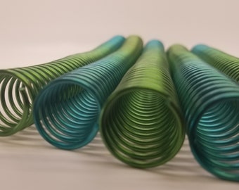 1 piece of 19mm x12" #4 Guava Rainbow Spiral Aluminum, Replacement Coil, Bookbinding Coil, Coil Binding