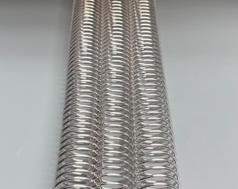 1 Piece of 1+1/8" x11.5" #4 Aluminum Spiral Coil, Replacement Coil, Bookbinding Coil, Coil Binding