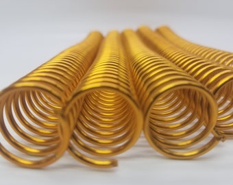 1 piece of 18mm x9.5" #4 Joe Aluminum Solid Spiral, replacement coil, spiral binding, notebook coil, PEL Solid Spiral