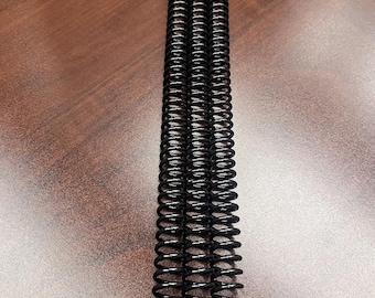 3 Pieces of 7/16" x12" #4 Black Spiral Plastic Replacement Coil, Bookbinding Coil, Coil Binding