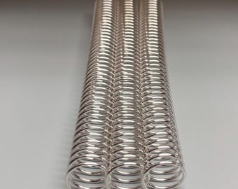 1 Piece of 22mm x10" #4 Aluminum Spirals Coils, Replacement Coil, Bookbinding Coil, Coil Binding