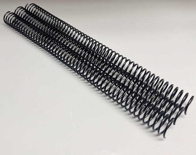 1 Piece of 3/4" x12" #.2475 Black Wire Spiral Coil, Replacement Coil, Bookbinding Coil, Coil Binding