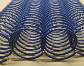 1 piece of 28mm x12" #4 Blue Wire Spiral Coil, coil binding, replacement coil, heavy gauge wire, DIY bookbinding