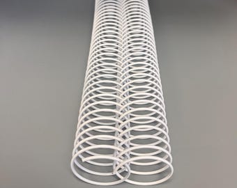 1 Piece of 1+1/2" x12" #3wo White Wire Spiral Coil, Replacement Coil, Bookbinding Coil, Coil Binding
