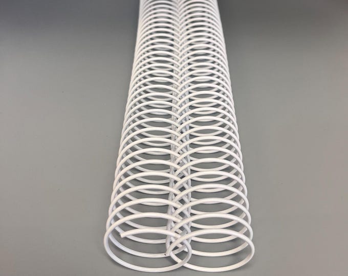 1 Piece of 1+1/2" x12" #3wo White Wire Spiral Coil, Replacement Coil, Bookbinding Coil, Coil Binding