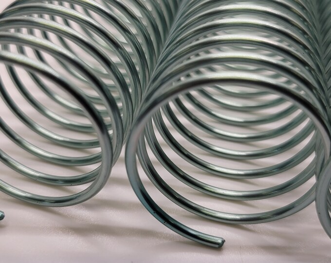 1 piece of 1+1/4" x12" #4 Phyllis Solid Spiral Aluminum, PEL Solid Spiral, coil Binding, Replacement coil, Spiral Coil, DIY Bookbinding