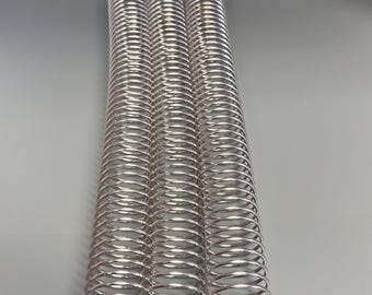 1 Piece of 1+1/4" x12" #4 Aluminum Spiral Coil, Replacement Coil, Bookbinding Coil, Coil Binding