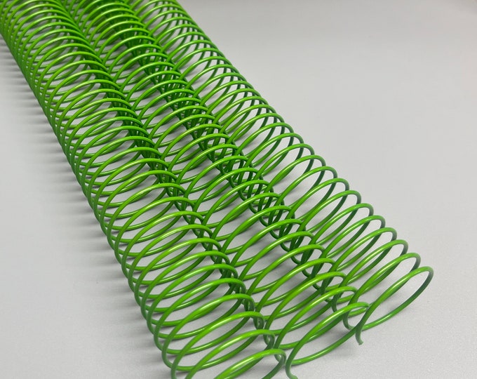 1 Piece of 30mm x12" #4 Green Wire Spiral Coil, Replacement Coil, Bookbinding Coil, Coil Binding