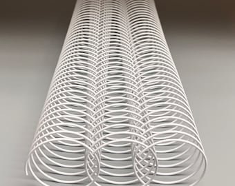 1 Piece of 1+3/4" x12" #3wo White Wire Spiral Coil, Replacement Coil, Bookbinding Coil, Coil Binding