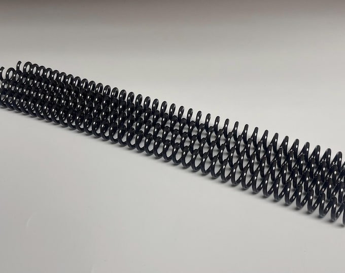 4 Pieces of 5/16" x10" #4 Black Spiral Plastic, Replacement Coil, Bookbinding Coil, Coil Binding