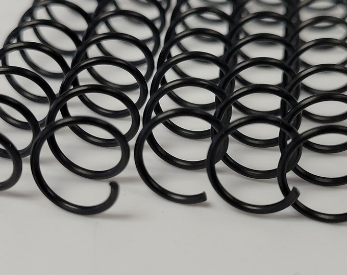 1 piece of 5/16" x12" #4 Matte Black Solid Spiral Aluminum, spiral binding, bookbinding, notebook coil, calendar coil, PEL Solid Spiral