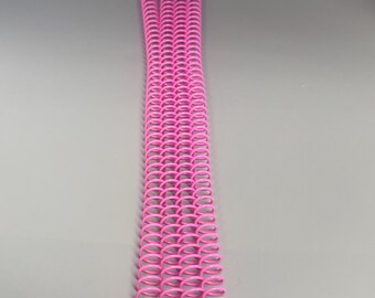 3 Pieces of 3/8 x12" #4 Pink Plastic Spiral Coil, Replacement Coil, Bookbinding Coil, Coil Binding