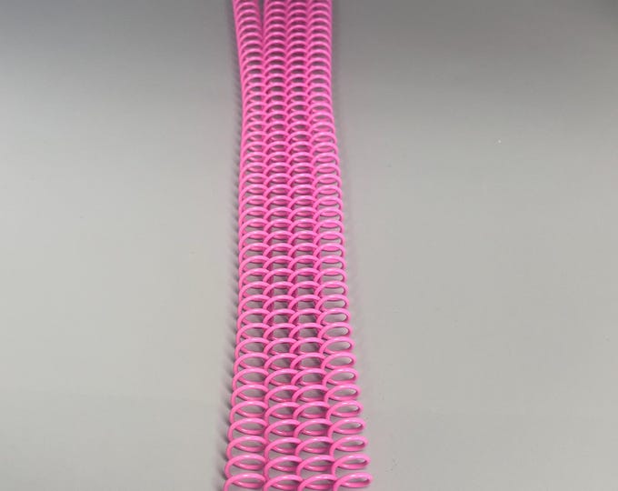 3 Pieces of 3/8 x12" #4 Pink Plastic Spiral Coil, Replacement Coil, Bookbinding Coil, Coil Binding