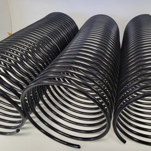 1 piece of 3+1/2&quot; x12&quot; #2.5 Black Plastic Spiral Coil, scrapbook coil, DIY bookbinding, plastic coil, bookbinding coil