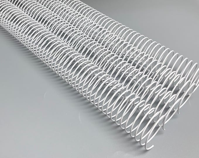 1 piece of 1+3/8" x13" #4 White Wire Spiral Coil, Replacement Coil, Bookbinding Coil, Coil Binding
