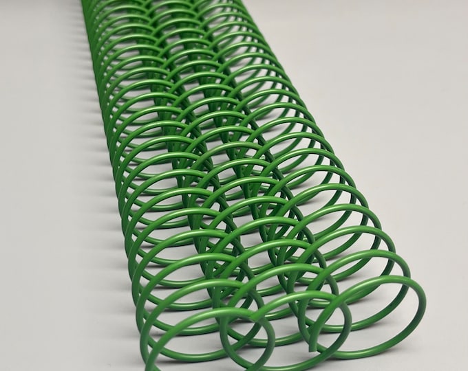 1 Piece of 1+3/16" x12" #2.5 Green Wire Spiral Coil, Replacement Coil, Bookbinding Coil, Coil Binding