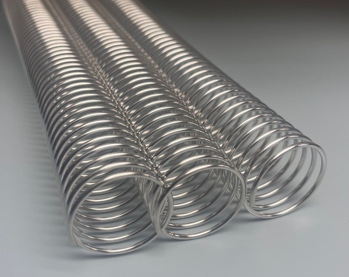 1 Piece of 33mm x12" #4 Aluminum Spiral Coil, Replacement Coil, Bookbinding Coil, Coil Binding