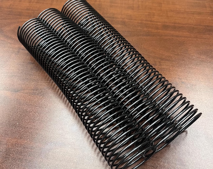 2 Pieces of 2" x11" #4 Black Spiral Plastic, Replacement Coil, Bookbinding Coil, Coil Binding