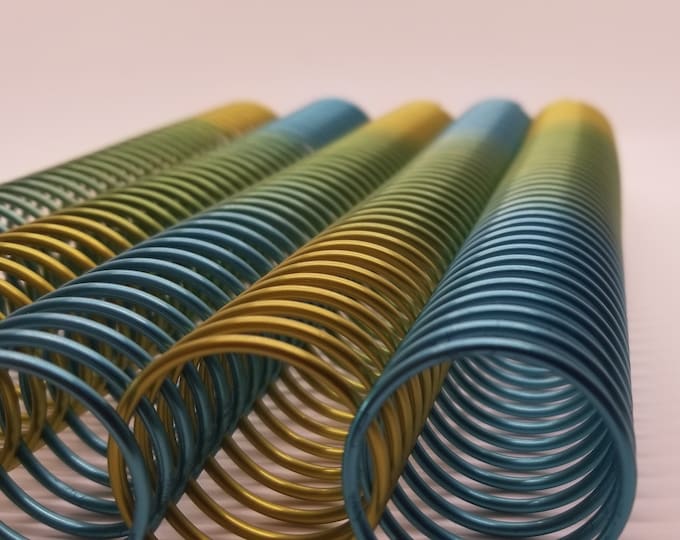 1 piece of 30mm x10" #4 Guava Rainbow Spiral Aluminum, PEL Rainbow Spiral, coil Binding, Replacement coil for planners, Spiral Coil