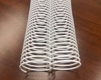 1 Piece of 3" x12" #2.5 White Spiral Plastic, Replacement Coil, Bookbinding Coil, Coil Binding