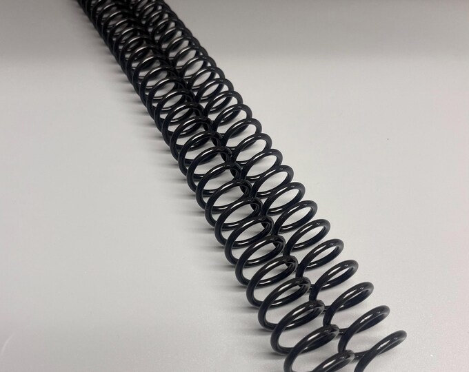 2 Pieces of 11/16" x12" #3 Black Spiral Plastic, Replacement Coil, Bookbinding Coil, Coil Binding