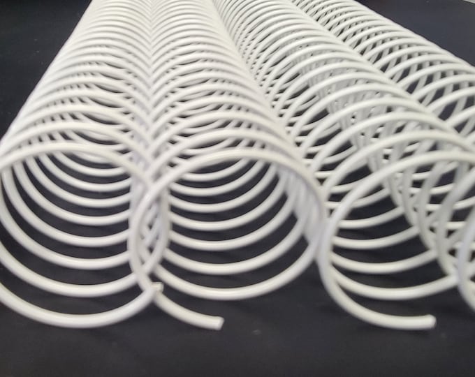 1 piece of 1" x12" #4 White Wire Spiral Coil, notebook coil, bookbinding coil, replacement coil, wire binding coil