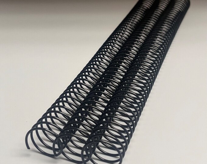 1 Piece of 7/8" x12" #4 Black Wire Spiral Coil, Replacement Coil, Bookbinding Coil, Coil Binding