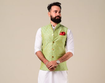 Handmade Kurta-Pajama Nehru Modi Jacket Combo | Available in Father Son Combo | Perfect Dress for Weddings , Sangeet , Mehandi Functions