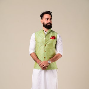 Handmade Kurta-Pajama Nehru Modi Jacket Combo | Available in Father Son Combo | Perfect Dress for Weddings , Sangeet , Mehandi Functions